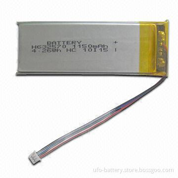 Lithium polymer batteries, 3.7V 1150mAh lithium battery